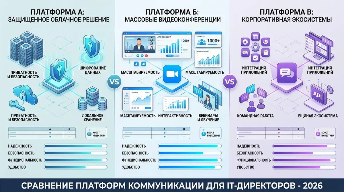 NextCloud Talk vs Zoom vs Teams: сравнение 2026